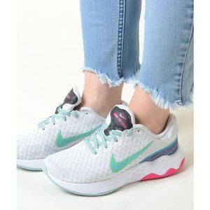 Nike Renew Ride 3 Sneakers Womens Phantom Dust Teal Lace Up Running Athletic